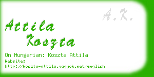 attila koszta business card